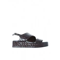 Sandalo in pelle intrecciata