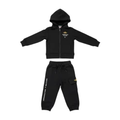 Set felpa zip cappuccio con pantalone