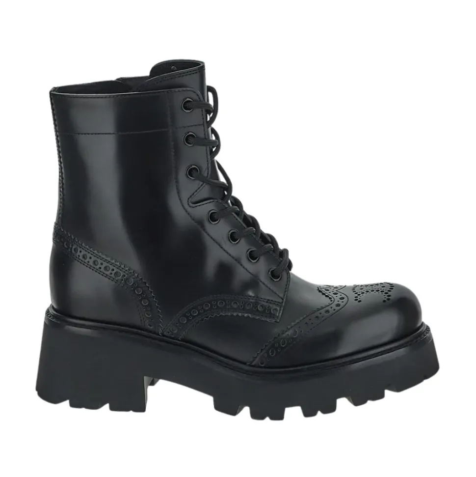 Skórzane Brogue Buty na sznurowadła