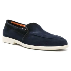 Skórzane mokasyny zamszowe z gumową podeszwą