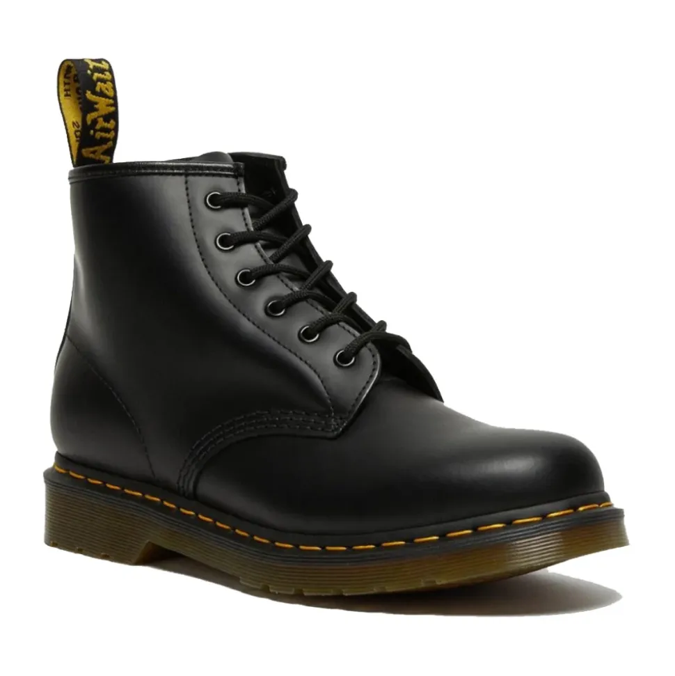 101 Smooth Boots - Klasyczne Docs z żółtymi szwami