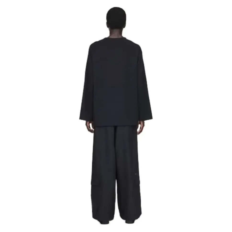 3-Stripes Longsleeve Czarny Minimalistyczny Design