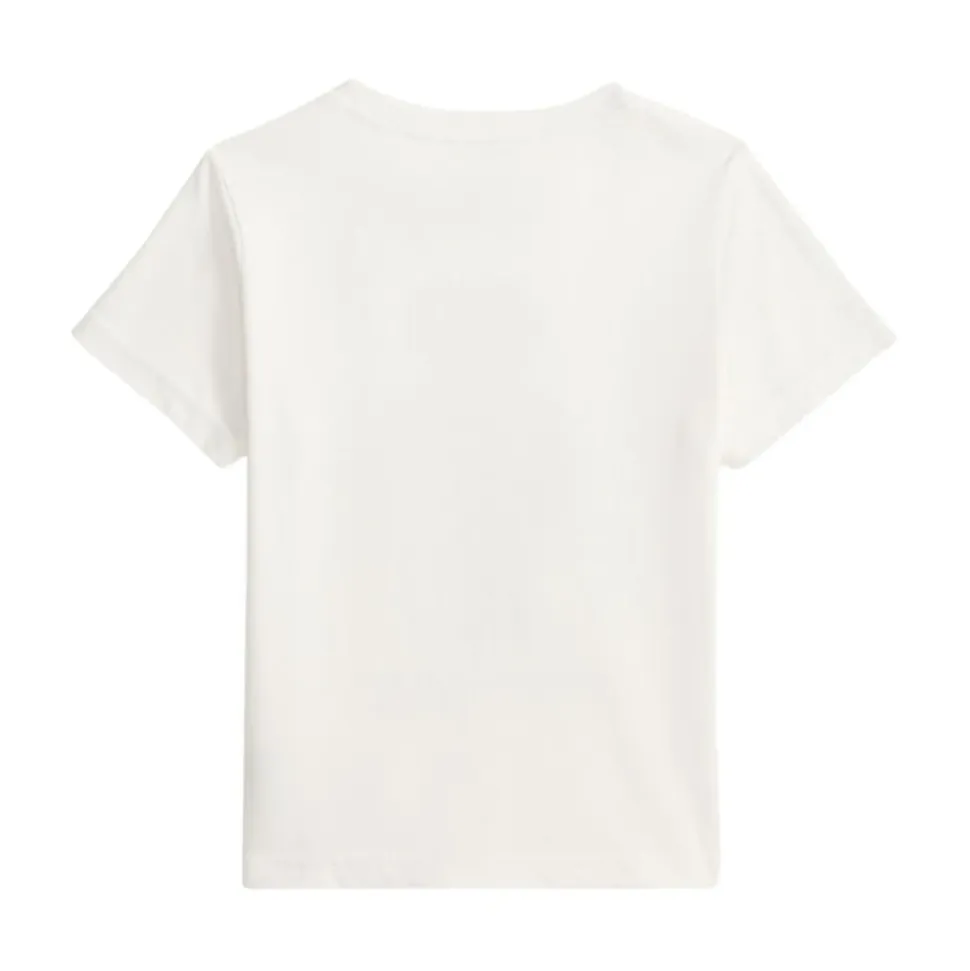 Stylowy biały T-shirt z niedźwiedziem