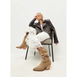 Suede Cowboy Boots Mariana - Brown
