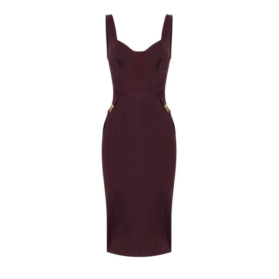Sukienka Bustier z Bi-elastycznej Tkaniny