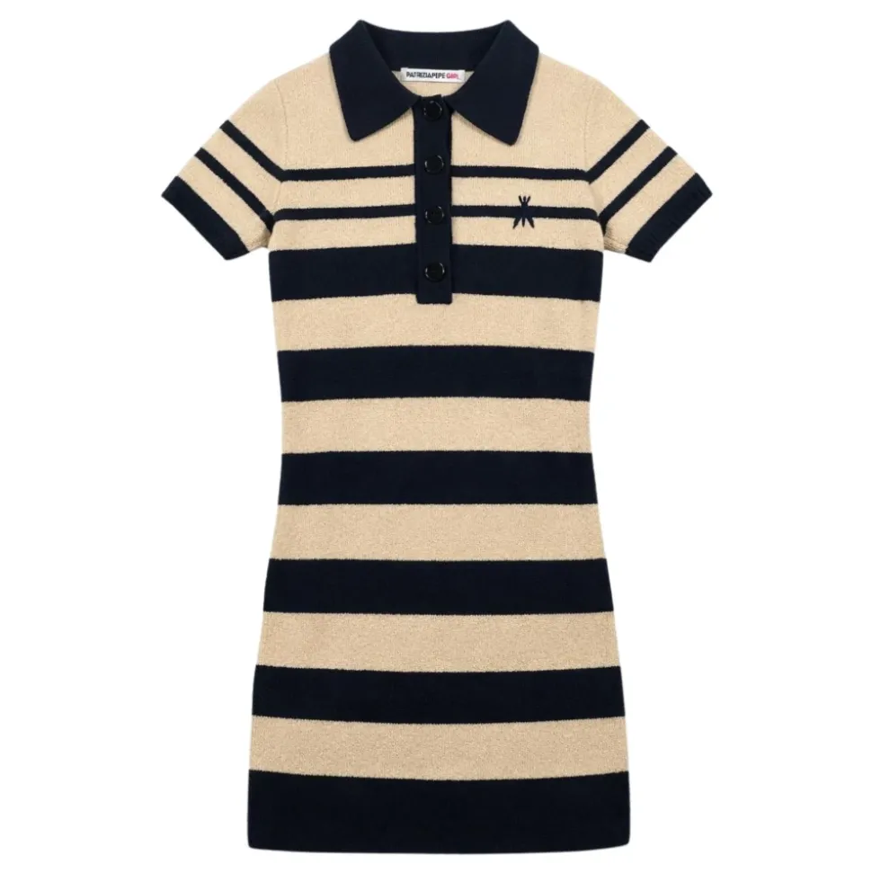 Sukienka Dzianinowa Polo w Paski