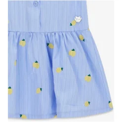 Sukienka Poplin w Paski z Cytrynami