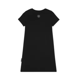 Sukienka T-Shirt Krótka z Poduszkami na Ramionach i Sercem