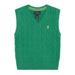 Sweter bez Rękawów z Warkoczowym Splotem