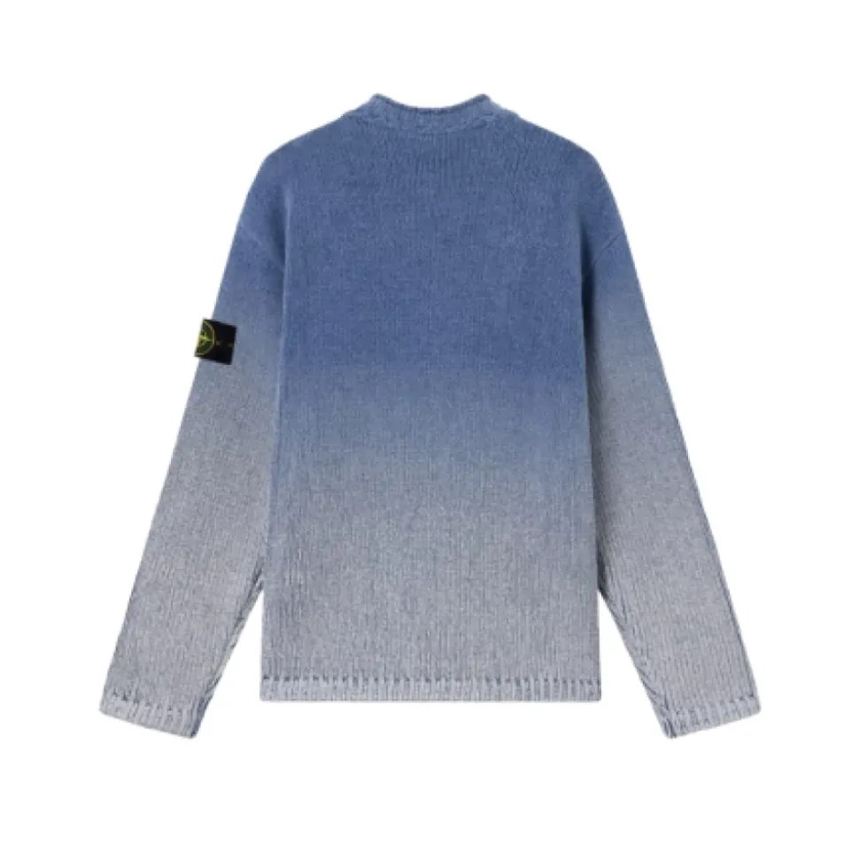 Sweter dzianinowy z okrągłym dekoltem
