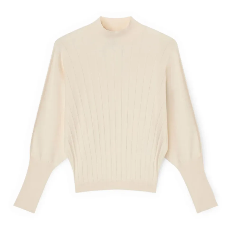 Sweter z dzianiny płaskiej o kroju oversize