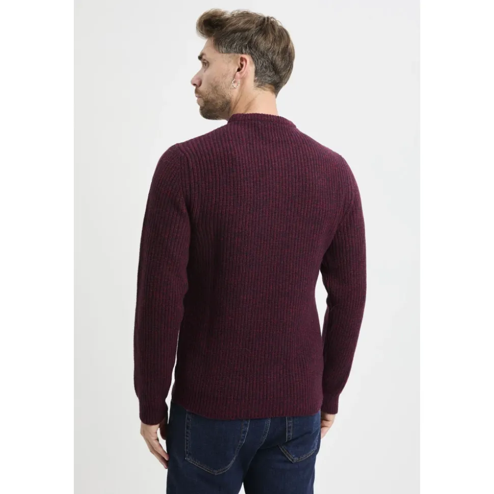 Sweter z wełny jagnięcej z okrągłym dekoltem