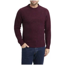 Sweter z wełny jagnięcej z okrągłym dekoltem