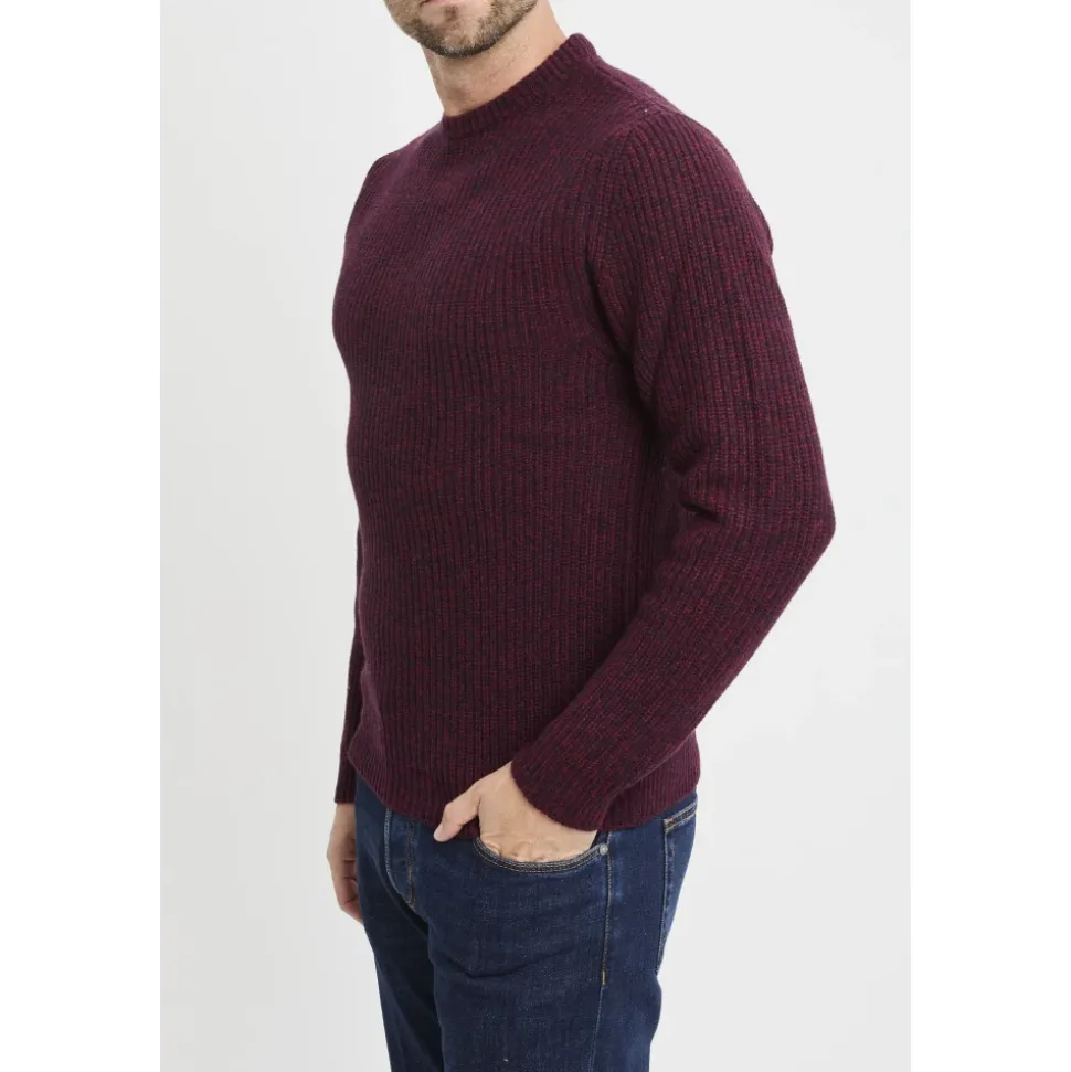 Sweter z wełny jagnięcej z okrągłym dekoltem