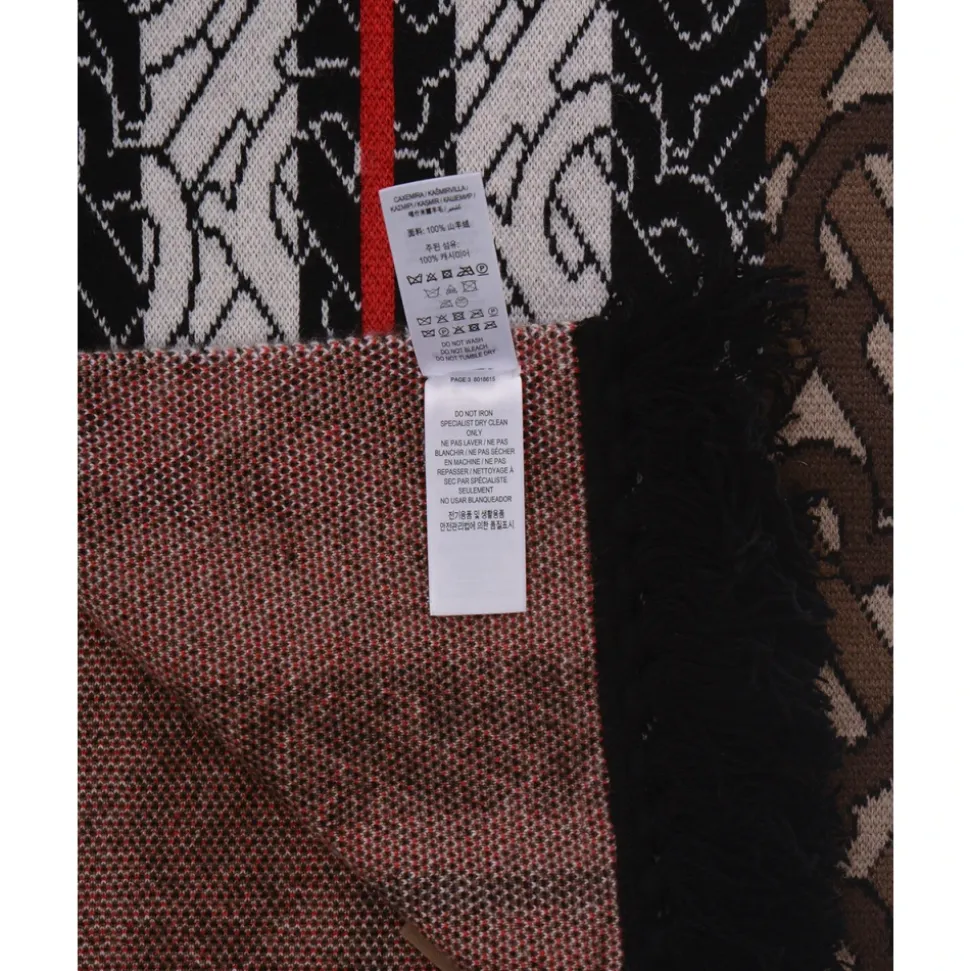 TB Monogram Stripe Knit Football Scarf