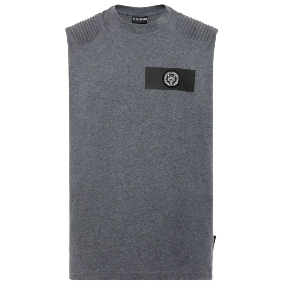 T-Shirt Okrągły Dekolt Bez Rękawów