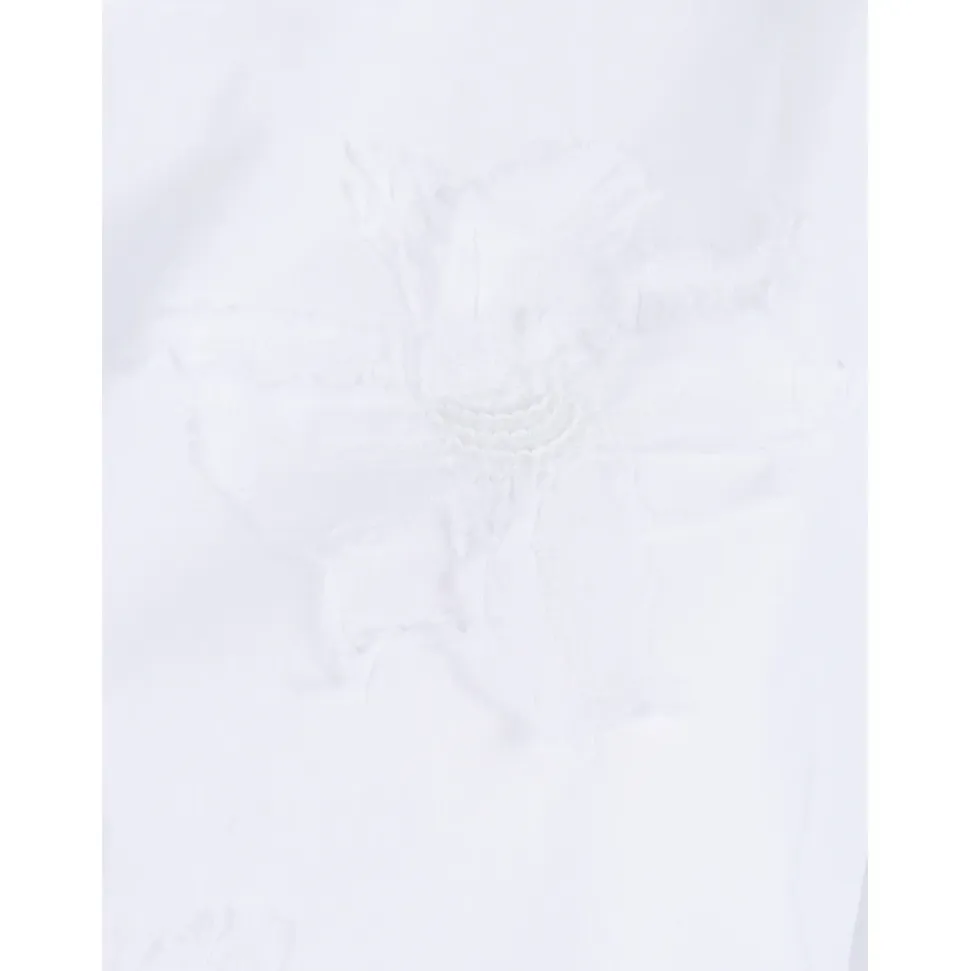 T-shirt z kwiatową aplikacją