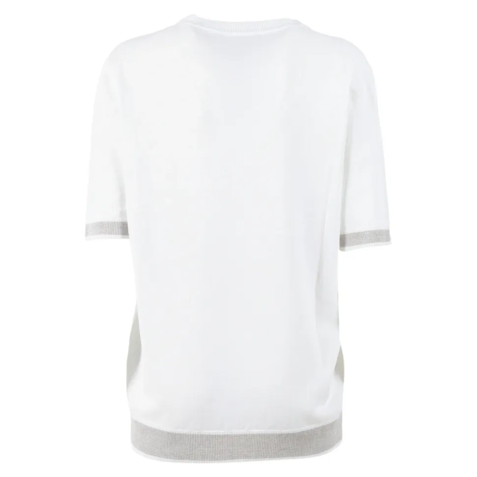 T-shirt z lnu i bawełny
