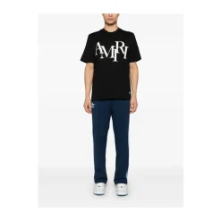 T-shirt z Logo w Przesunięciu