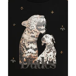 T-shirt z nadrukiem i dżetami