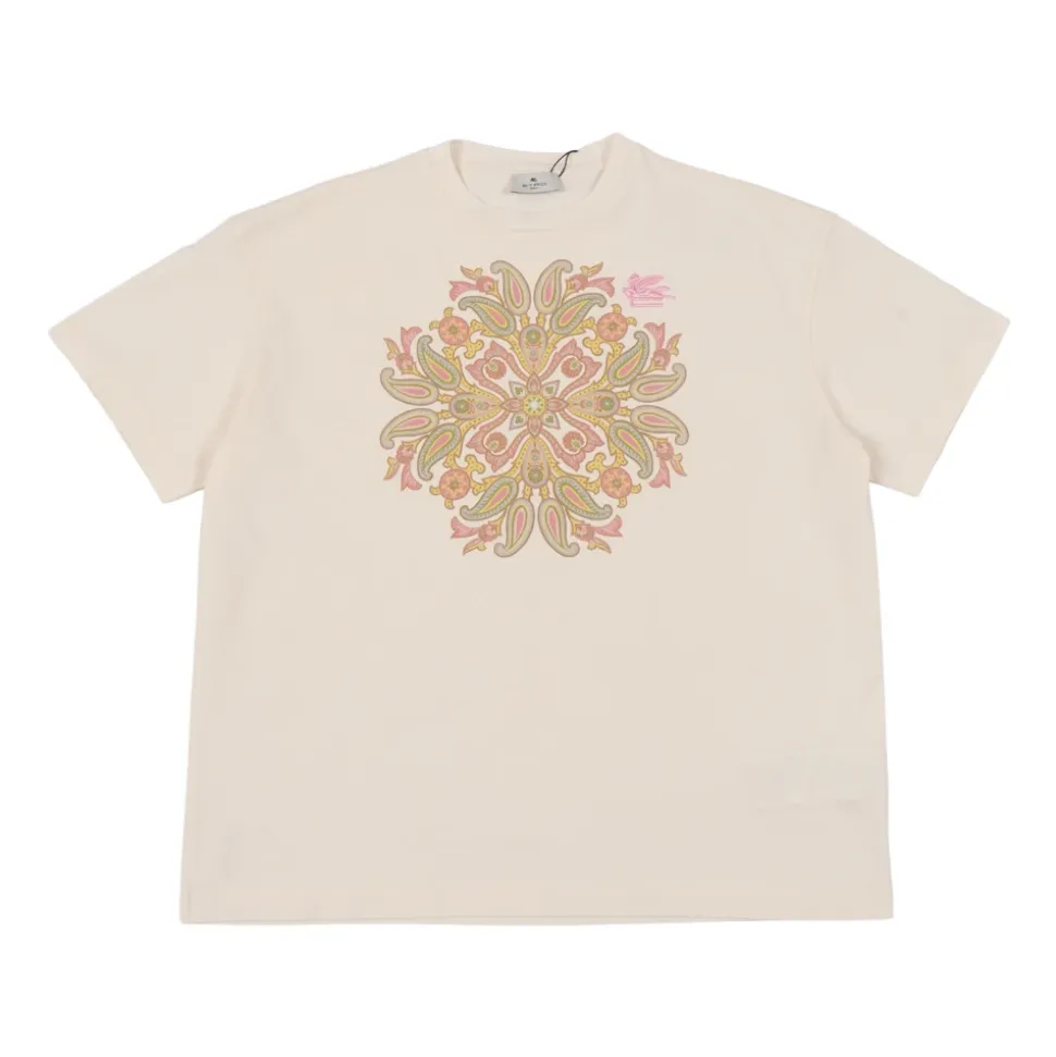 T-shirt z nadrukiem paisley
