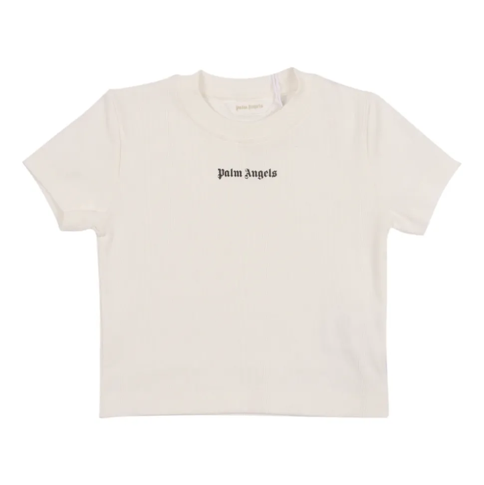 T-shirt z prążkowanym logo dla niemowląt