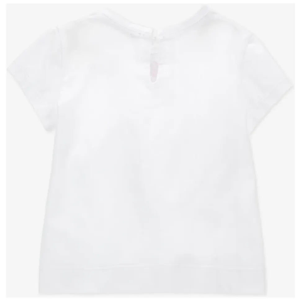 T-shirt z Różanym Nadrukiem dla Dziewczynek