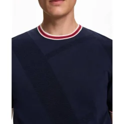 T-shirt z teksturowanego dżerseju