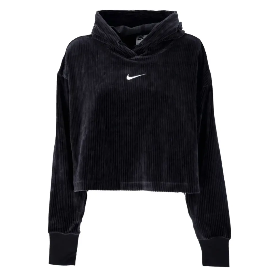 Velvet Cropped Hoodie