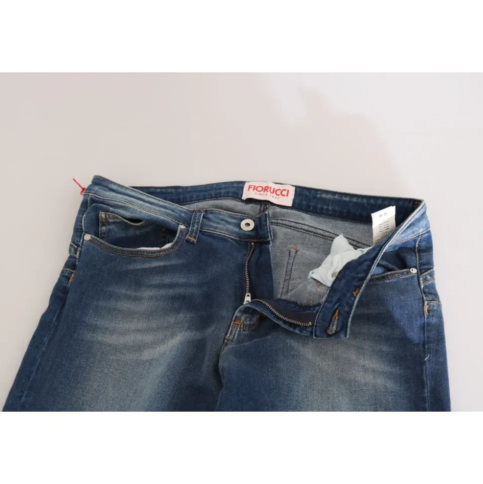 Vintage Blue Slim Mid-Waist Jeans