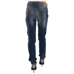 Vintage Blue Slim Mid-Waist Jeans
