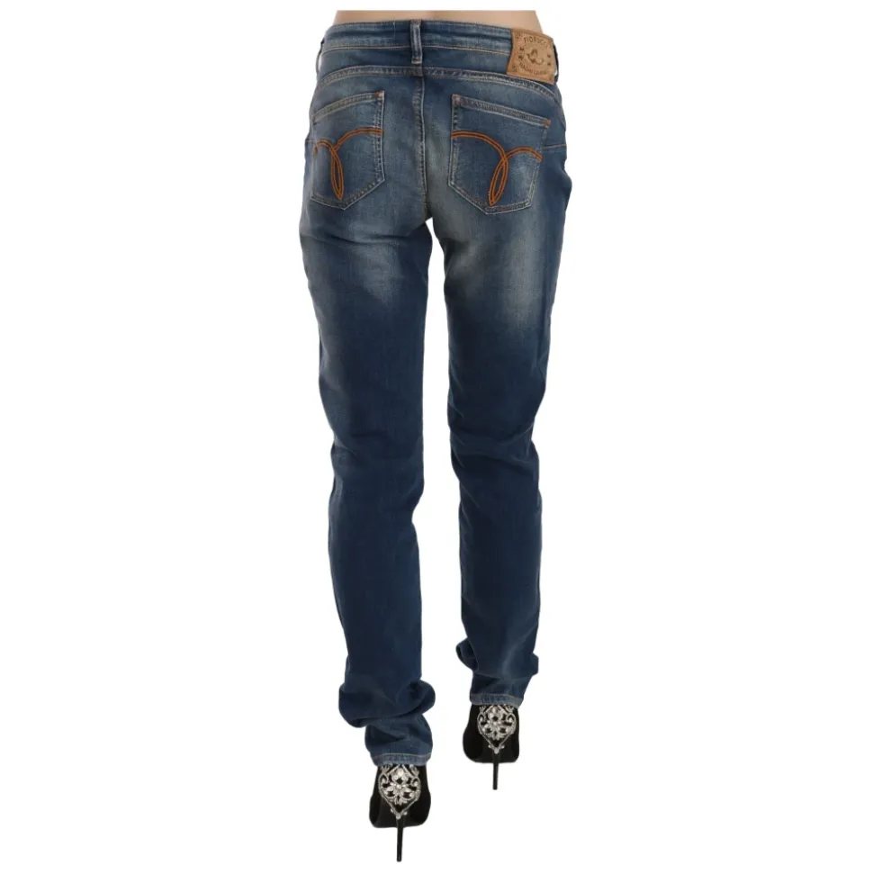 Vintage Blue Slim Mid-Waist Jeans