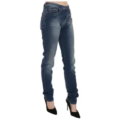 Vintage Blue Slim Mid-Waist Jeans