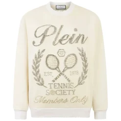 Washed Sweatshirt Tennis Society Strass