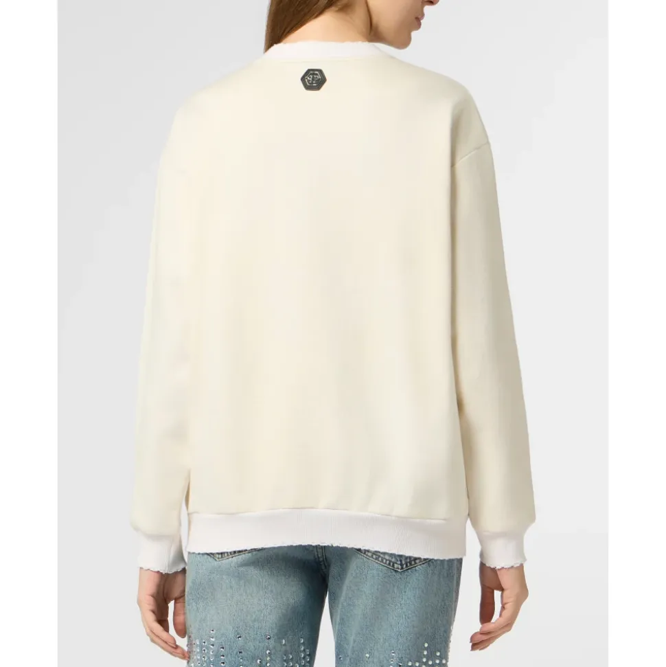 Washed Sweatshirt Tennis Society Strass
