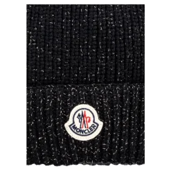 Wełniana Czapka Beanie z Metaliczną Nicią