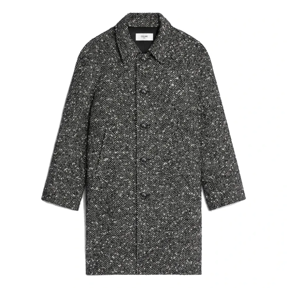 Wełniany płaszcz Tweed z Mohairem