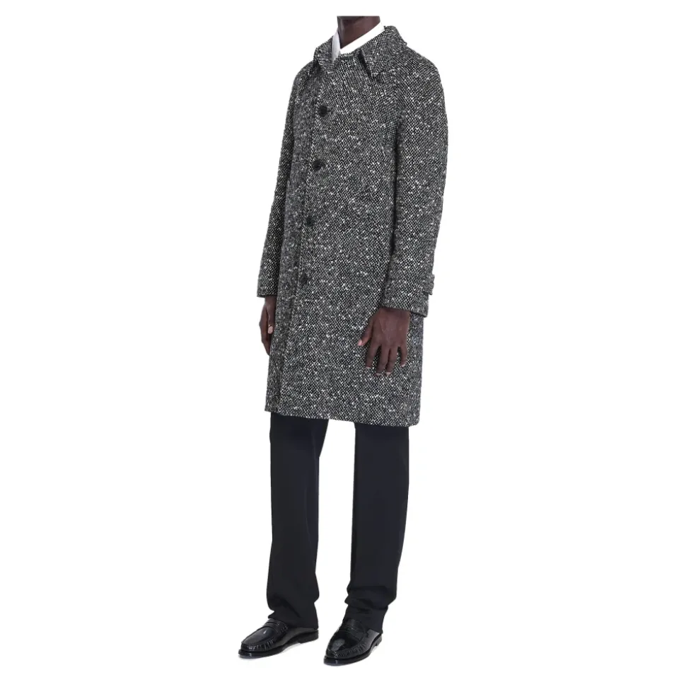 Wełniany płaszcz Tweed z Mohairem