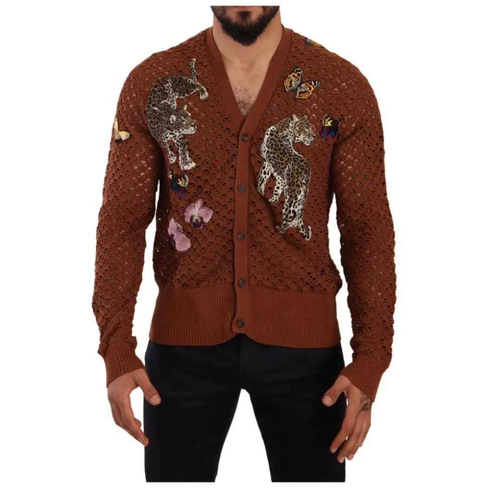 Wielokolorowy Sweterek z Haftem Elegancja