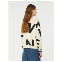 Wkdcelebre Wzorzysty Sweter z Okrągłym Dekoltem