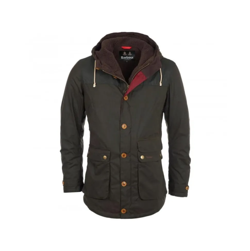 Woskowany Parka Gra Oliwkowy