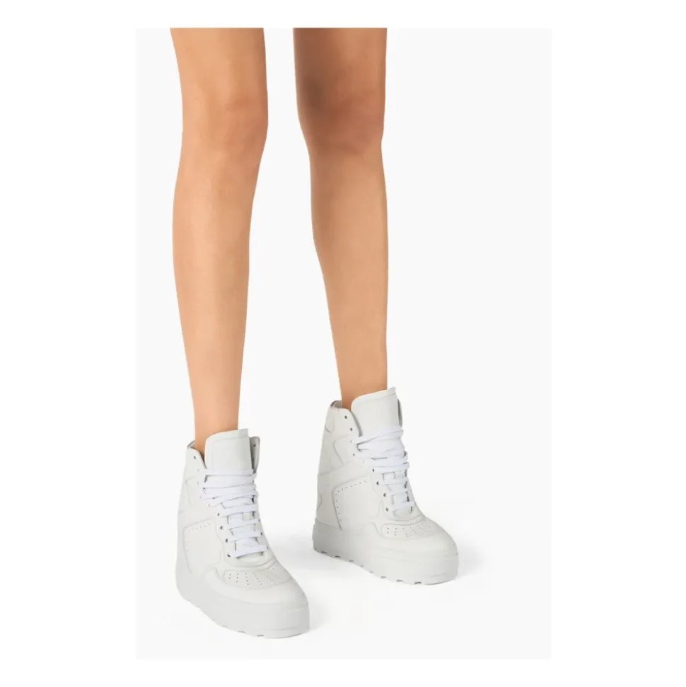 Wysokie Skórzane Sneakersy