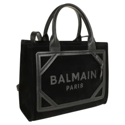 Zamszowa torba shopper z logo