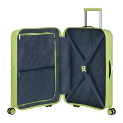 Zielona walizka kabinowa American Tourister z twardą skorupą w kolorze Electric Lime