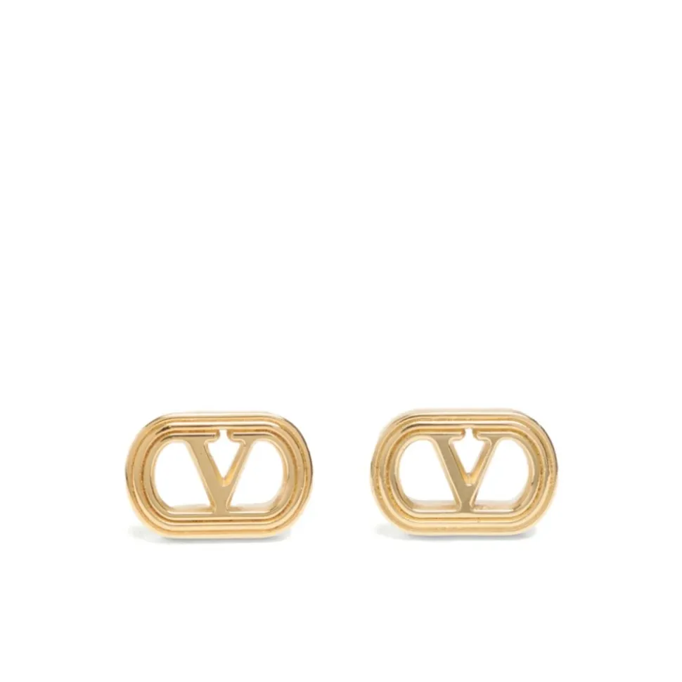 Złote Kolczyki z logo V